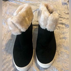 Fur topped Steve Madden sneakers